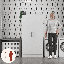 Armoire de rangement haute 2 portes avec tablettes - organisateur utilitaire blanc - l 29 po