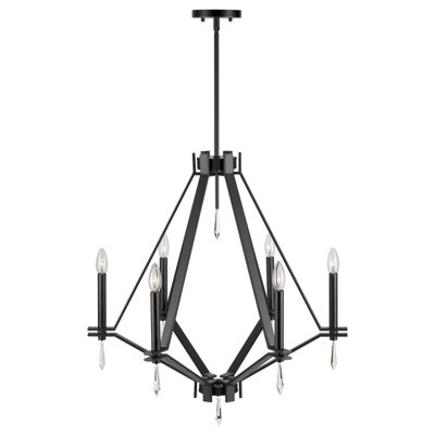 Lustre 6 lumières façon bougie litisha