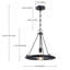 Luminaire suspendu en forme de roue de chariot 1 lumière-503358204