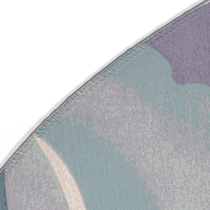 Crescent Pool Indoor And Outdoor Area Rug, Round 5'