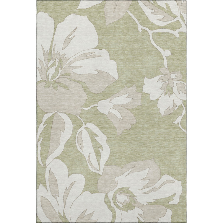 Premium Machine Washable Prisco Aloe Rug