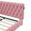 European Double (140X200cm) Teddy Fleece Corner Daybed With LED Under-Glow, Upholstered Sofa Bed Frame With USB-C,  Creame & Pink-1456028076