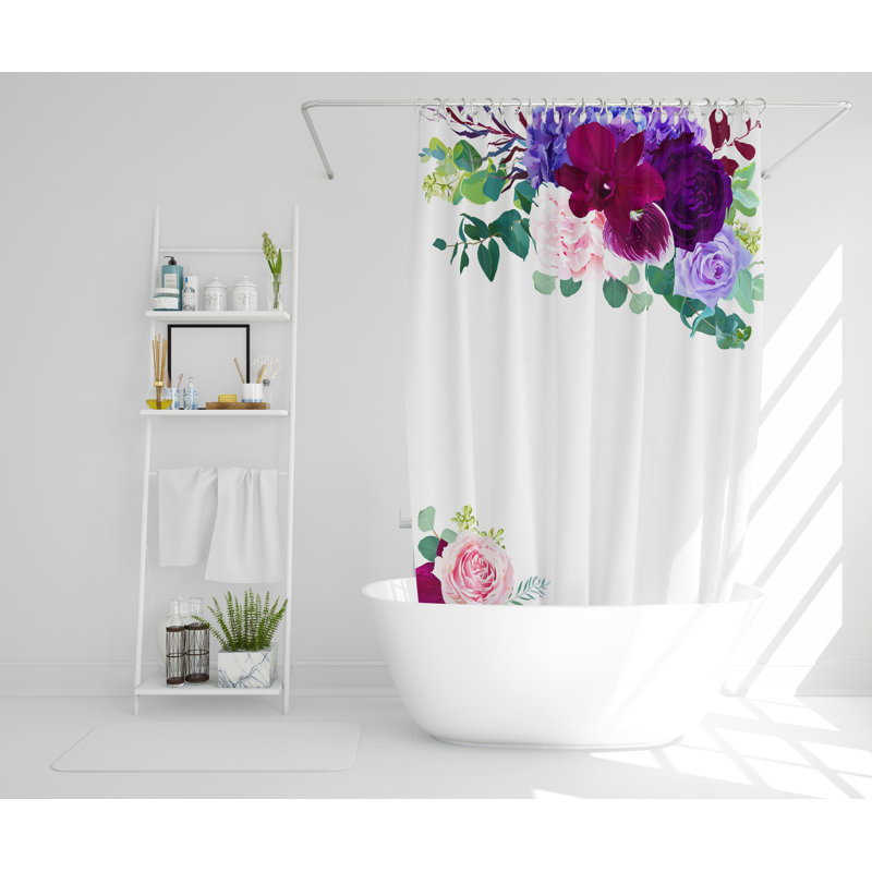Eklund Polyester Shower Curtain Set, 168cm H x 168cm W