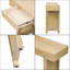 Console rustique étroite avec décorations en rotin et 2 tiroirs-724636776