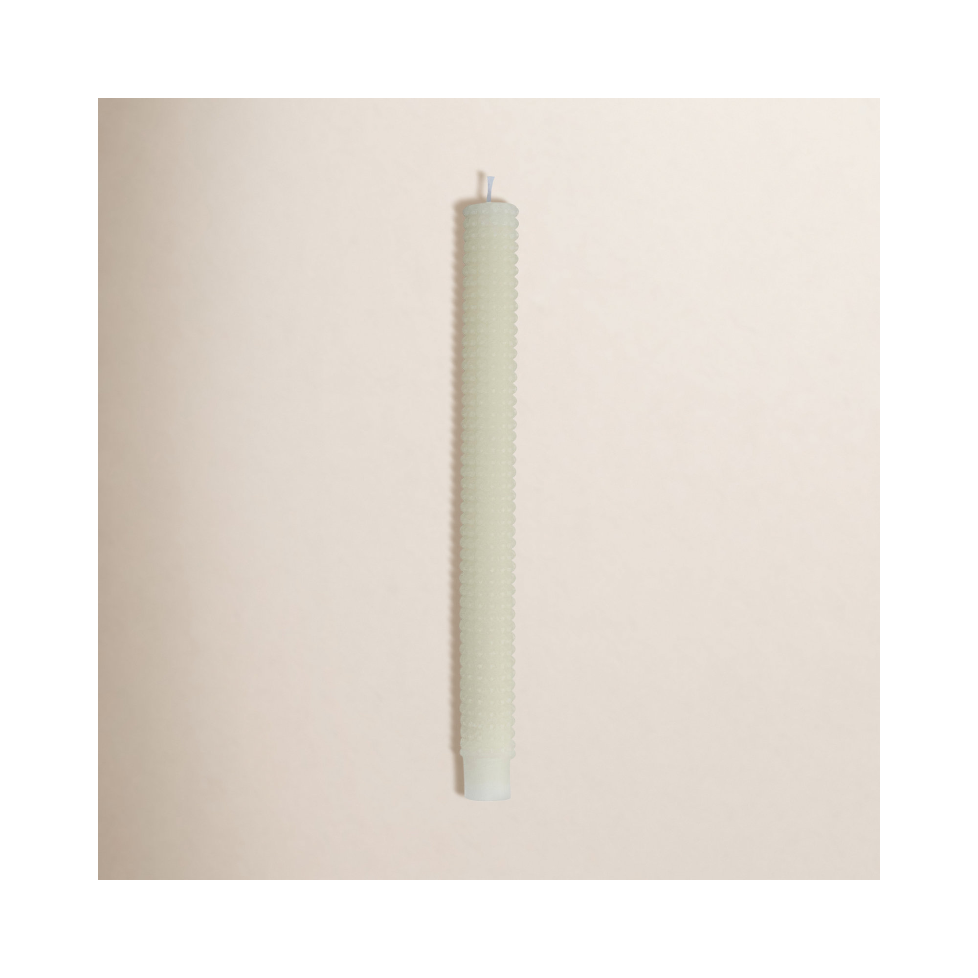 Unscented Hobnail Taper Candles, Cream