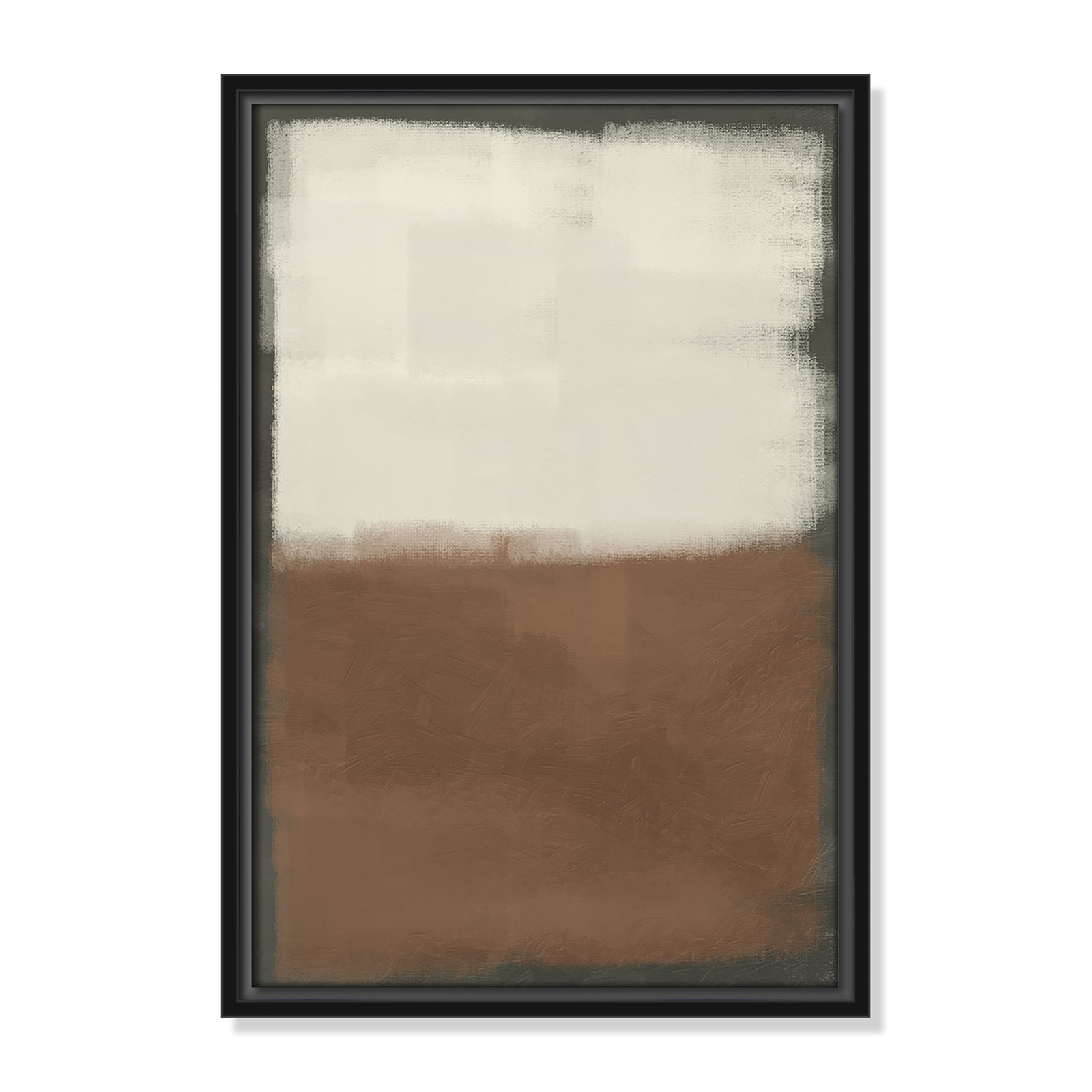 Alabaster Burst 2 - Floater Frame Print on Canvas, 19.5" H x 13.5" W x 2" D, Black 