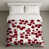 Motif floral rouge / blanc sélectionné