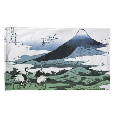 Serviette de thé japonaise grues
