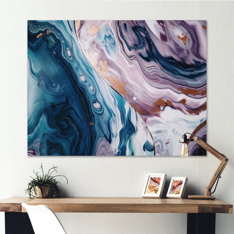 Marbre uni uni - reproduction sur toile de marbre abstrait, H 30 po x l 40 po x P 1,5 po, Toile tendue
