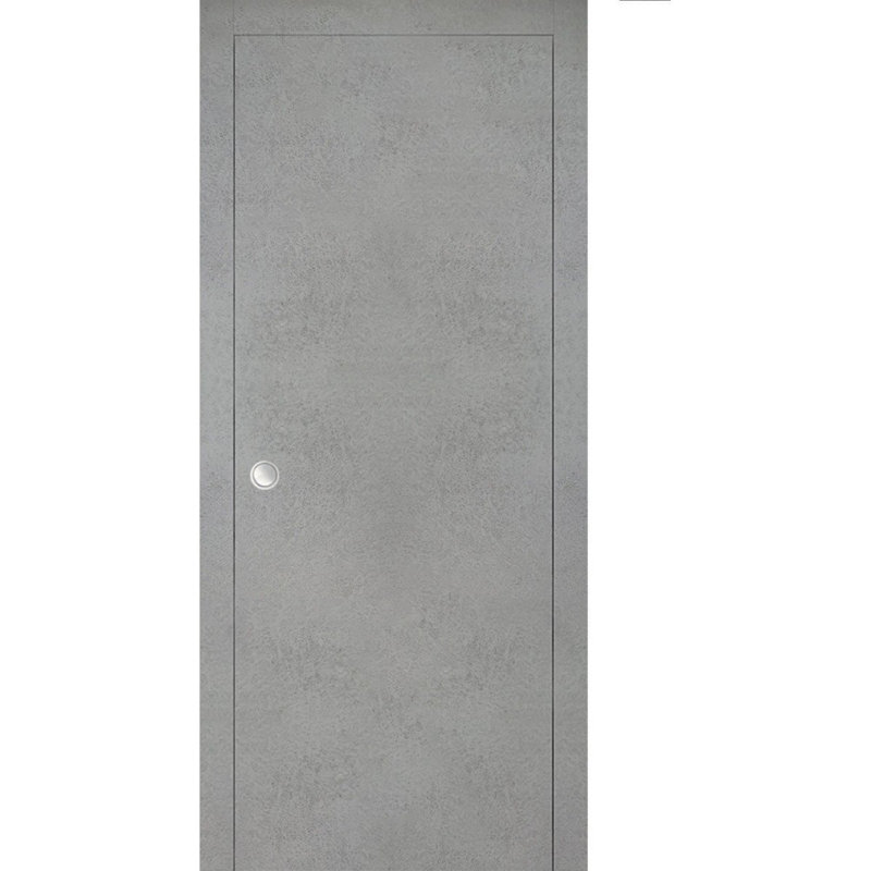 Porte française coulissante avec | Planum 0010 frêne gingembre | Kit de garniture de quincaillerie de rail | Portes robustes intérieures en bois massif pour chambre à coucher