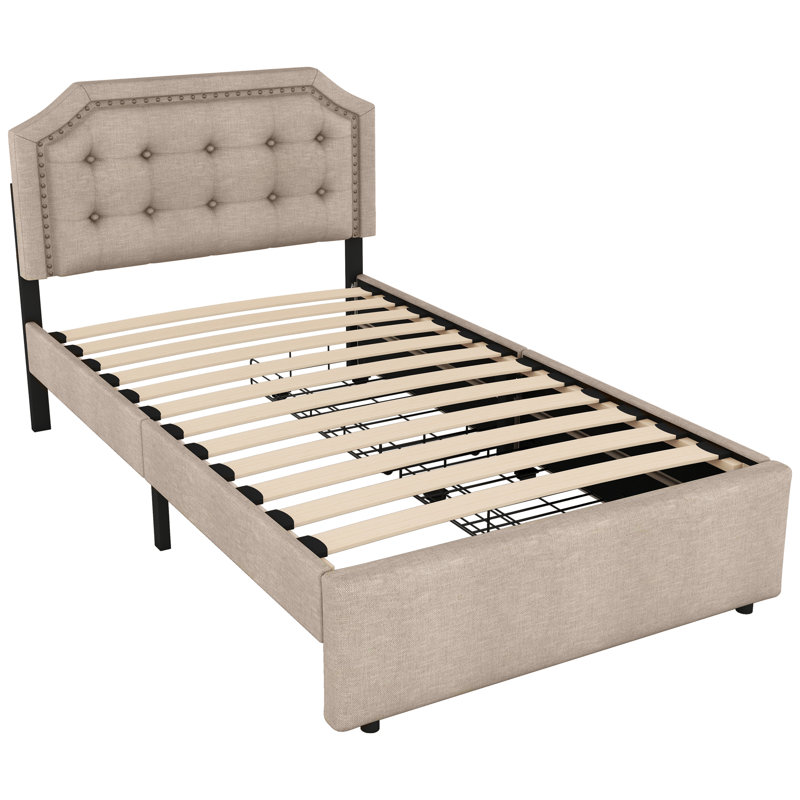 Sakath Upholstered Storage Bed, Brown