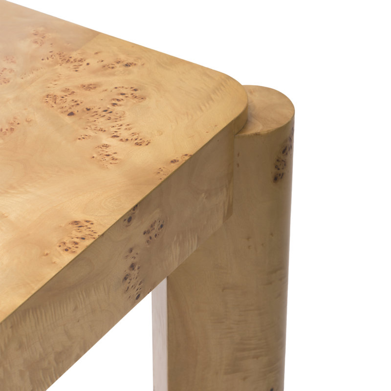 Jakus Maple Burl Vanity Desk With Hidden Drawer 63.1 Inch Console Table For Home Office Or Makeup Storage
