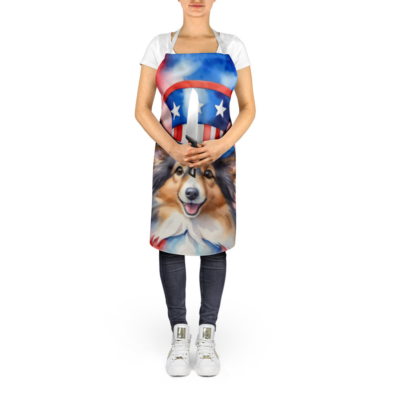 Patriotic American Apron, Sheltie