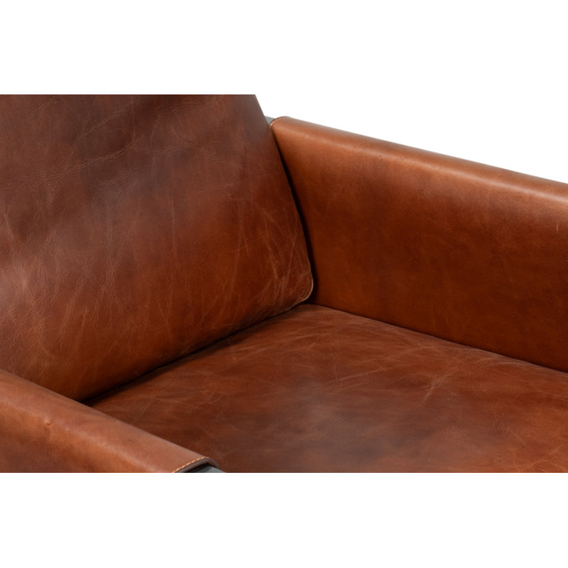 Edmonds Leather Armchair, Brown Leather