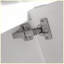 Meuble-lavabo suspendu de 122 cm (48 po) avec lavabo, porte d'armoire à fermeture amortie, design blanc moderne