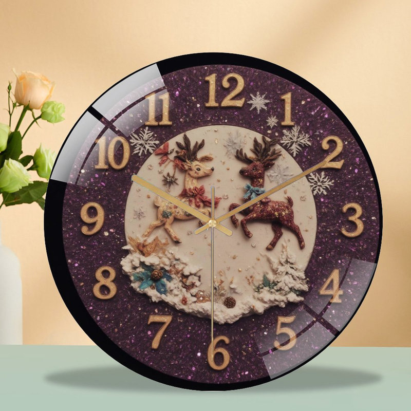 Horloge murale en verre 12 po