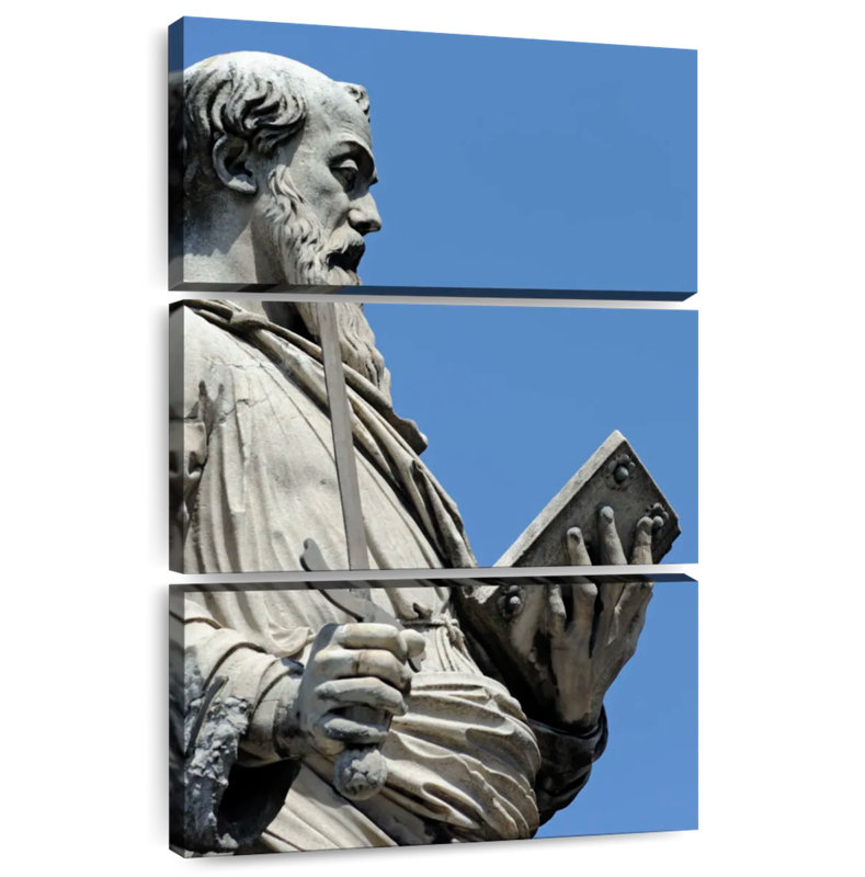 Statue Adella Ponte Saint-Ange Saint-Paul, H 50 po x l 32 po