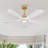52 Inch Indoor Ceiling Fans With Lights And Remote Control, Dimmable LED, 5 Solid Wood Blades,Reversible DC Motor. Ceiling Fan With Light For Bedroom, Living Room, Study Room