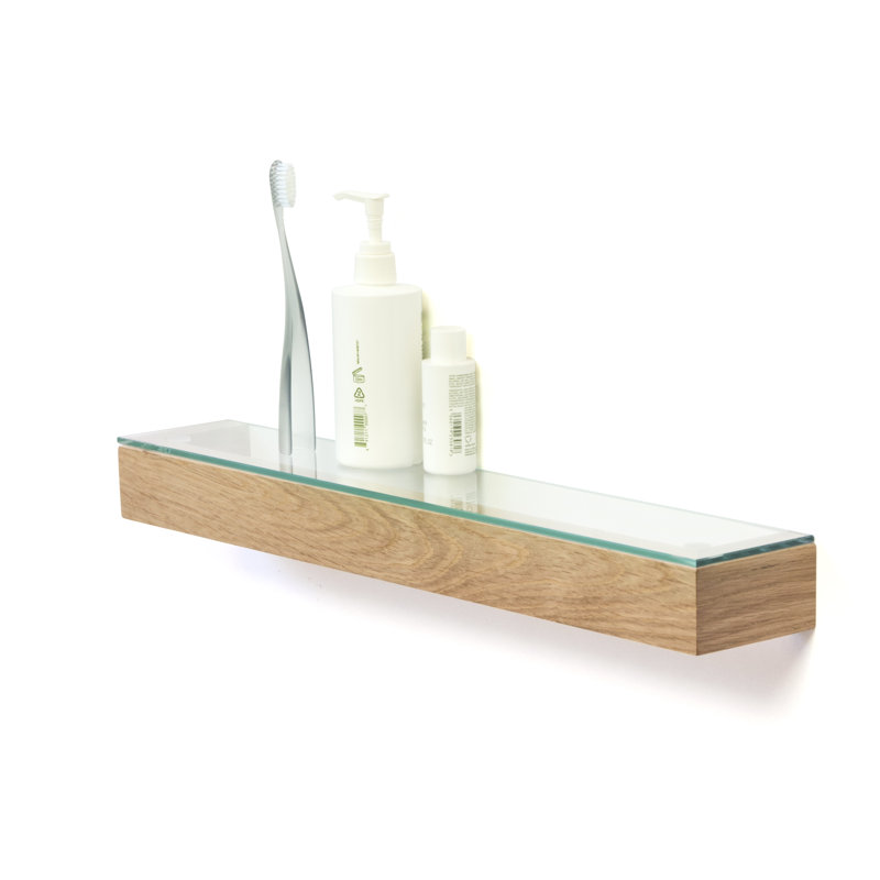 Mendocino Wood Floating Shelf, Natural Oak