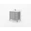 Teck Elizabeth 36 po X P 22 po De salle de bain Perle -108637197