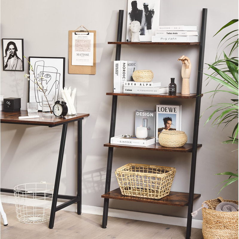 Jolyon 150 cm H x 64 cm W Ladder Bookcase