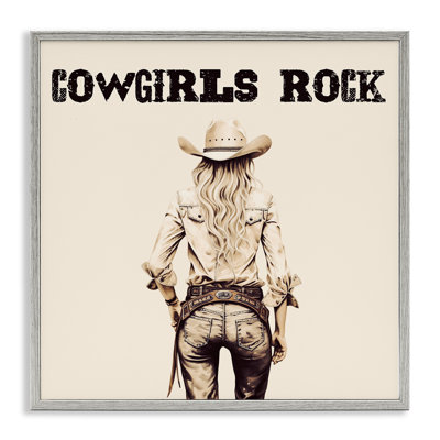 «Cowgirls Rock», art de la giclée encadrée par Karen Smith