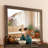 Onyx Walnut 48 In. W X 43 In. H Rustic Rectangle Framed Mirror