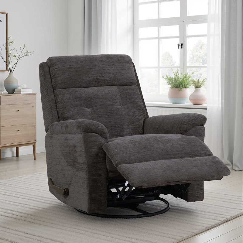 Sophia Swivel Gliding Recliner, Gray