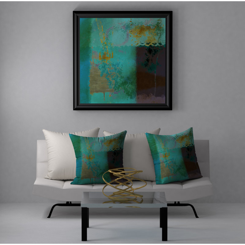 Abstract Reversible Throw Pillow, 18" x 18"