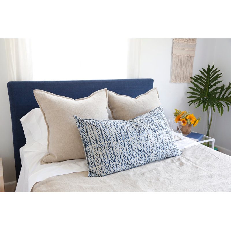 Montauk 100% Linen Large Euro Pillow Cover, Natural, Rectangular 