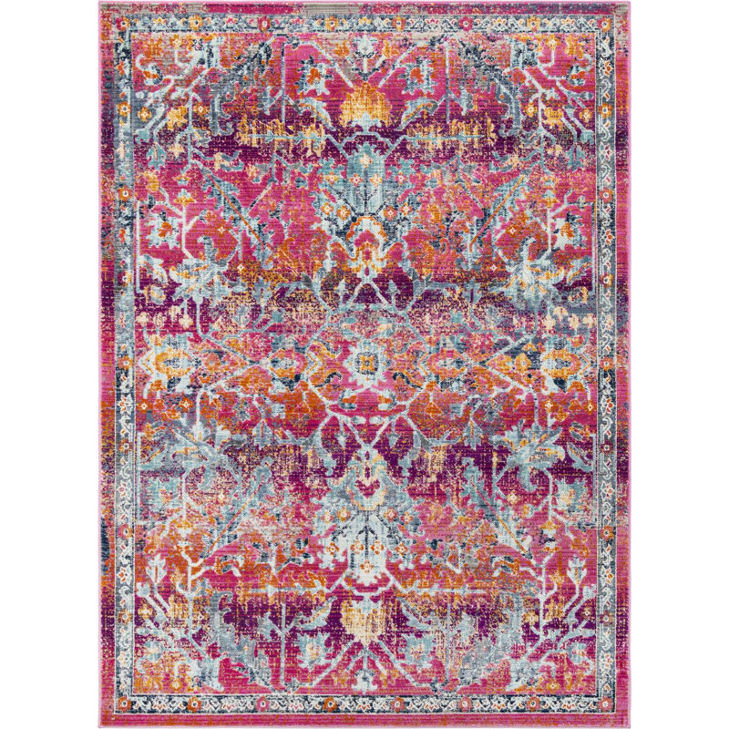 Floral Indoor Rug, Rectangle 4'1" x 5'11"
