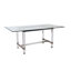 Ensemble de table de salle à manger à oreilles en acier à largeur 72 po 5 pièces Athol