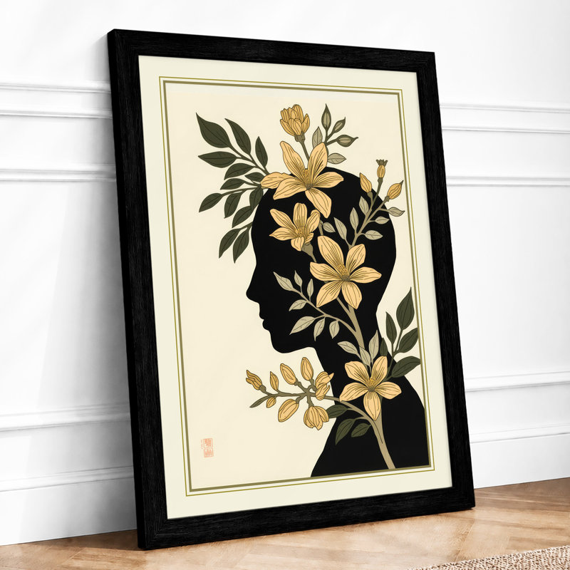 Mind in Bloom Botanical - Framed Print, A1 - 84.1 x 59.4 cm, Black