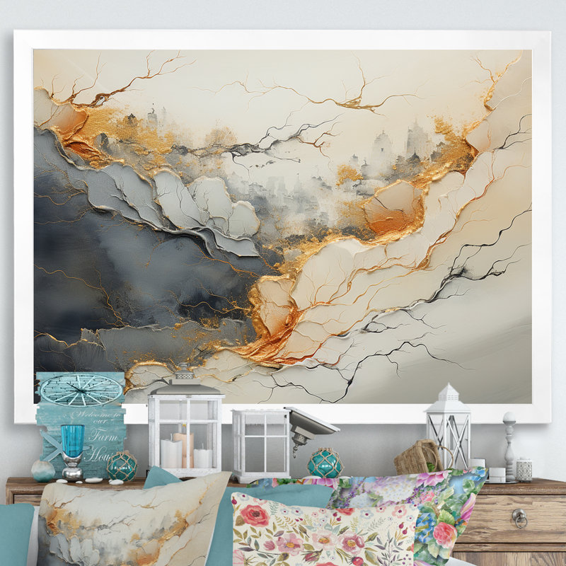 Minimalisme, impression sur toile River Mountain Wonders, Cadre simple blanc, H 12 po x l 20 po x P 1 po