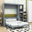 Lit escamotable en bois avec bureau et tablettes, conception pliable-300063463-300063462