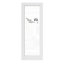 Interior 1-Lite Glass Door Slab White Primer Solid Manufactured Wood Standard Size Slab Door-114555795-114555805