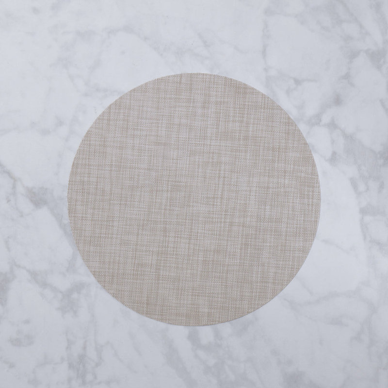 Napperon rond en plastique / acrylique Vida, Naturel