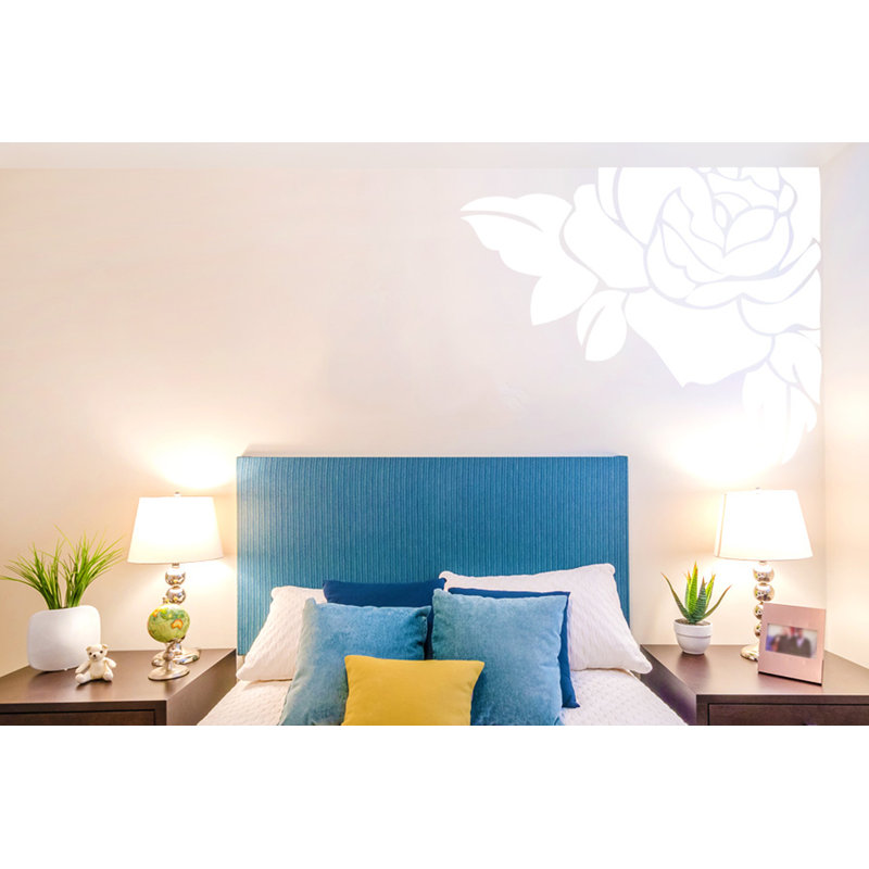 Plants & Flowers Non-Wall Damaging Wall Decal, Large, White