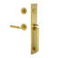 Viaggio Quadrato One-Piece Handleset With D Grip With Circolo Rosette And Contempo Fluted Lever-1132727870-1132727841-1132727843