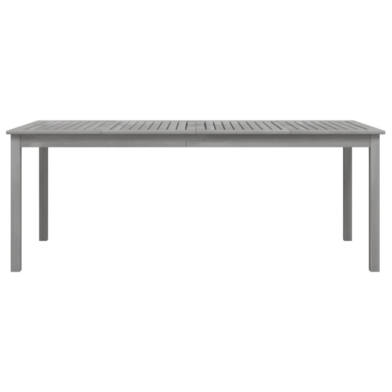 Leontiy Rectangular Acacia Outdoor Dining Table With Umbrella Hole , 200cm cm W 100cm cm D