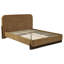 Lit plateforme tapissier grand Palmea Curry et noyer-153629725