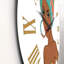 Femme afro-américaine avec boucle d'oreille et turban - horloge murale moderne-60327167