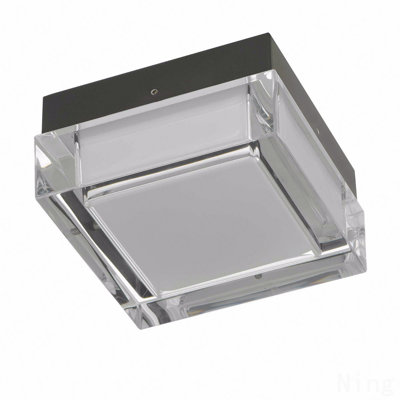 5-Inch Black Integrated Led Flush Mount
