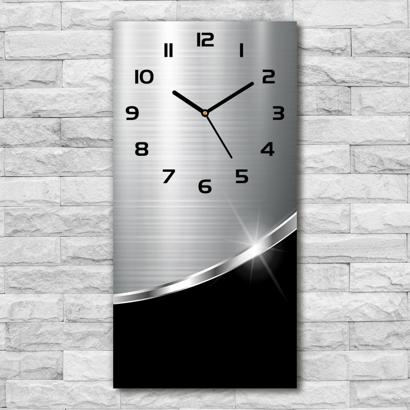 Jacoblee Glass Wall Clock, Grey/Black