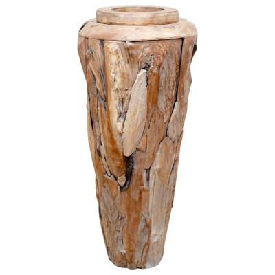 Anzavia Handmade Wood Floor Vase
