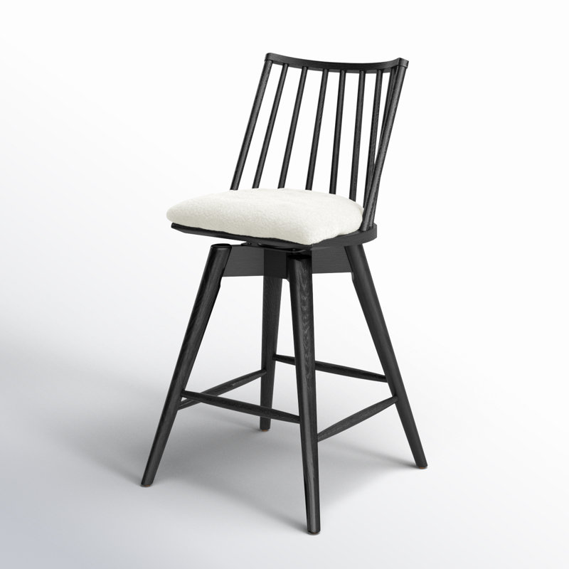 Lewis 27 Stool, Counter Stool (26.98" Seat Height), Whiskey Saddle/Top Grain Leather