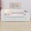 Lit de jour avec tablettes de rangement, tiroirs, lit gigogne, station de charge, lumière DEL, bureau et armoire-890850707