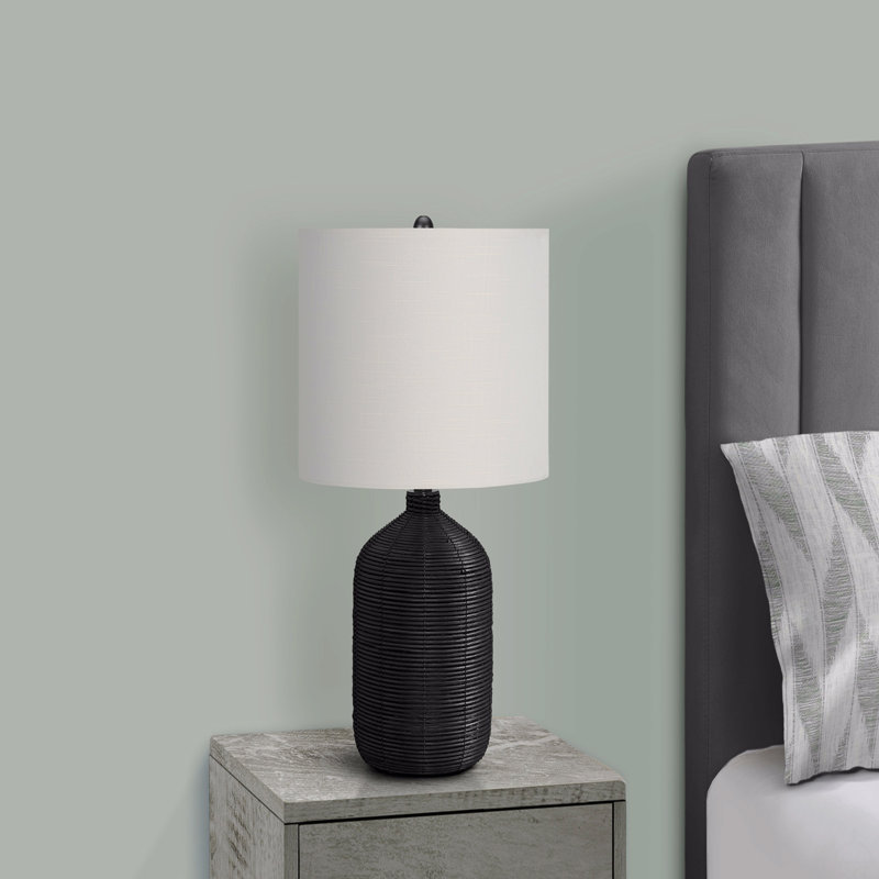 Lighting, 23"H, Table Lamp, Black Rattan