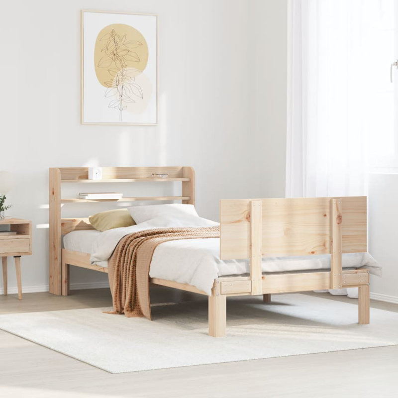 Storage Bed, Brown, 100 x 200cm