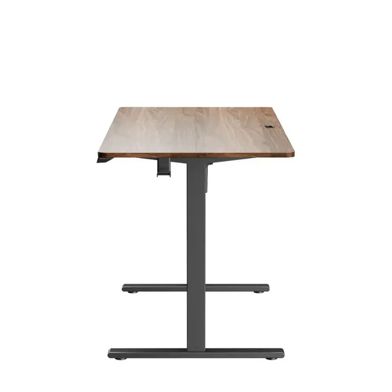 Extra Large Standing Desk Electric Height-Adjustable, Brown/Black, 62.99" W x 27.56" D